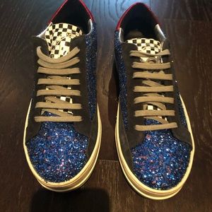 NNW P448 Blue glitter sneakers